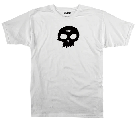 Zero Skateboards Tee shirt Single Skull White