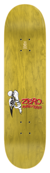 Zero skateboard deck Pushead 30 years reissue Adrian Lopez 8.25"