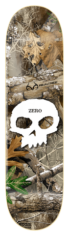 Zero x Realtree skateboard deck Single Skull White 8.5"