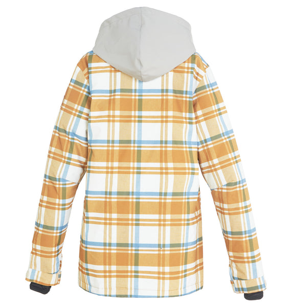 DC Shoes Snow Boarding Women's Bandwidth Jacket Size M Plaid Pelican SAMPLE 70% OFF!!!