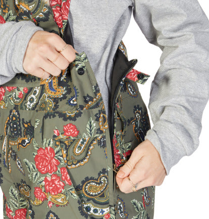 DC Crusade Technical Bib for Women Small Paisley Ivy Green Sample