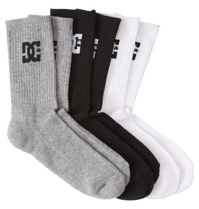 DC Shoes Crew Socks 5PK Size 7-10 ADYAA03190KVJ8