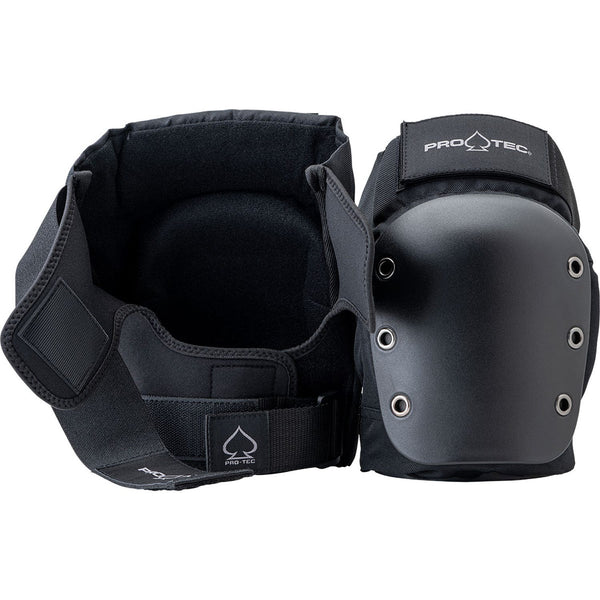 Pro-Tec Adult Street Knee Pads Open Back Black