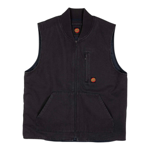 Santa Cruz jacket Classic Label Vest Washed Black