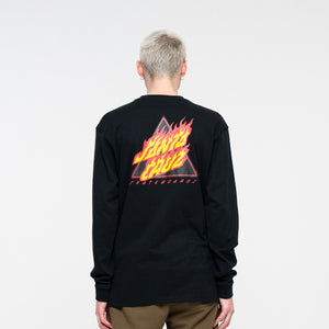 Santa Cruz  Flamed Not A Dot L/S T-Shirt Black Sample 50% OFF