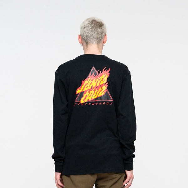 Santa Cruz  Flamed Not A Dot L/S T-Shirt Black Sample 50% OFF