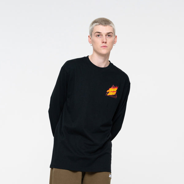 Santa Cruz  Flamed Not A Dot L/S T-Shirt Black Sample 50% OFF