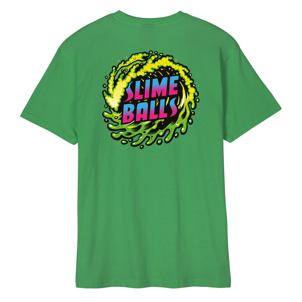 Santa Cruz Adult Slime Wave T-Shirt Leaf Green