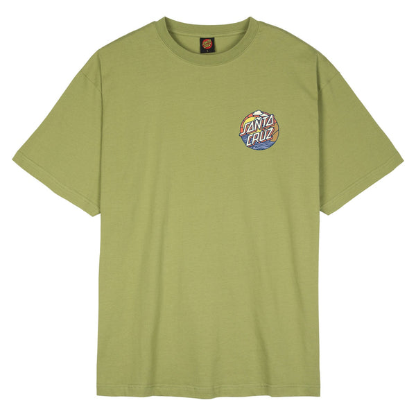 Santa Cruz T-Shirt Cliff View Dot Adult Bay Leaf