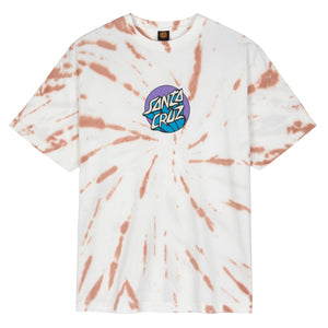 Santa Cruz Crinkle Delta Dot Front T-Shirt Adult Small Clay Tie Die Sample 50% off