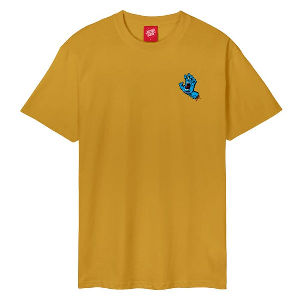 Santa Cruz Screaming Hand Chest T-Shirt Old Gold