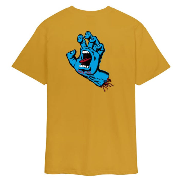 Santa Cruz Screaming Hand Chest T-Shirt Old Gold