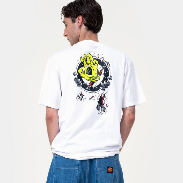 Santa Cruz Tee shirt Roskopp Screaming Target White