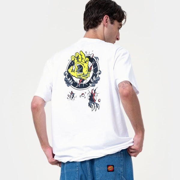Santa Cruz Tee shirt Roskopp Screaming Target White