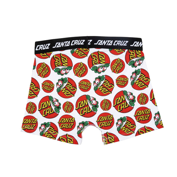 Santa Cruz Beware Dot Boxer Briefs White