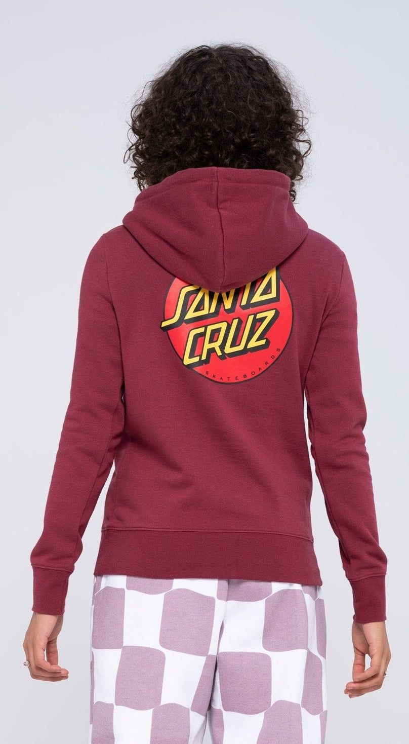 Santa Cruz Classic Dot Hood Dark Cherry Size S/8 Sample 50% off