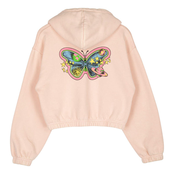 Santa Cruz Women's Galactic Cropped Hoodie Size S/8 Putty Acid Wash SAMPLE 50% OFF!!!