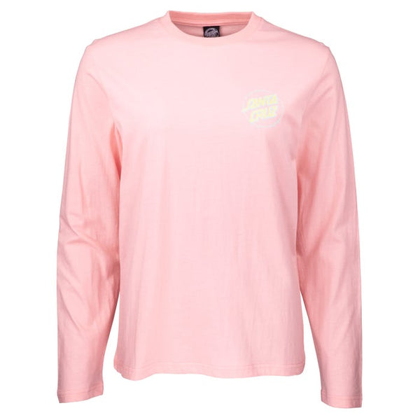Santa Cruz Drippy Dot L/S T-Shirt Size 8 Pink Sample 50% Off SCW-T1357