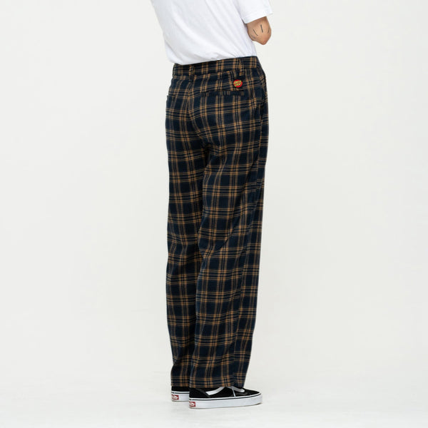 Santa Cruz  Nolan Slouch Pant Navy Check Sample 50% OFF