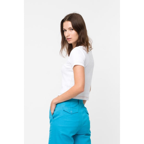 Santa Cruz Classic Strip Fade T-Shirt White Size 6 Sample 50% Off SCA-WTE-0857