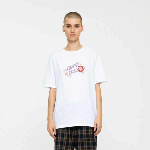 Santa Cruz  Free Spirit Floral T-Shirt White Sample 50% OFF