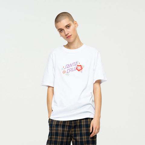 Santa Cruz  Free Spirit Floral T-Shirt White Sample 50% OFF