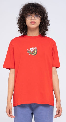 Santa Cruz Daisy Moon Dot T-Shirt Womens Size S/8 Red Sample 50% off