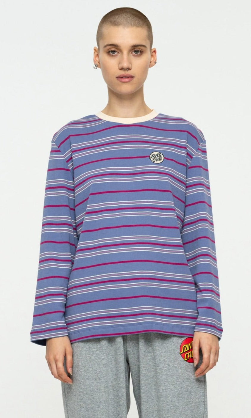 Santa Cruz Long sleeve T-Shirt Other Dot Chest Violet Stripe Small Sample 50% OFF