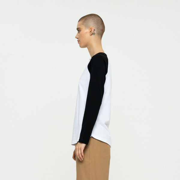 Santa Cruz  LS Tee Shirt Free Spirit Floral Baseball White/Black Small Sample 50% OFF