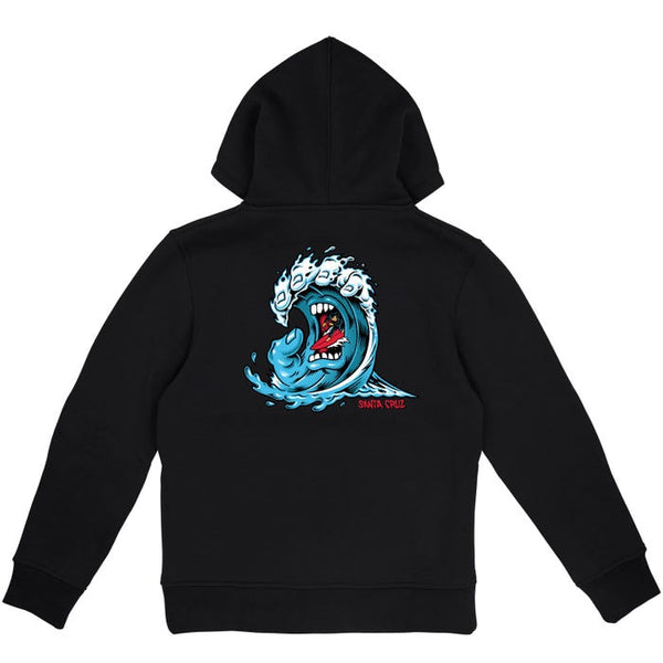 Santa Cruz Youth Screaming Wave Hoodie Black