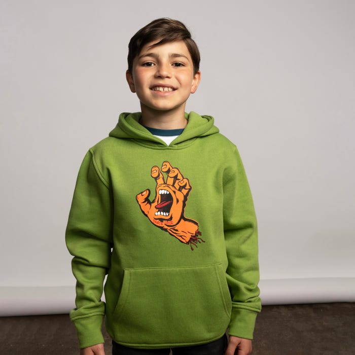 Santa Cruz Youth Screaming Hand Hoodie Apple Green