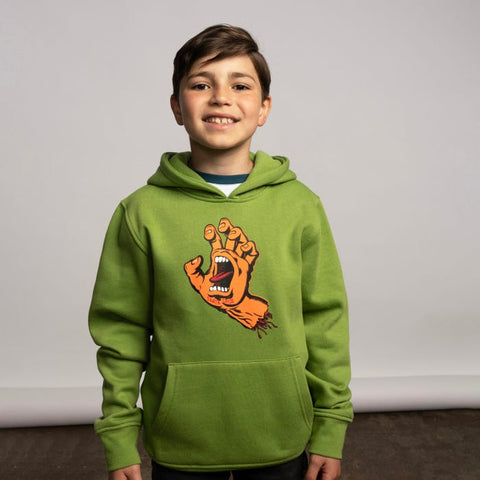 Santa Cruz Youth Screaming Hand Hoodie Apple Green