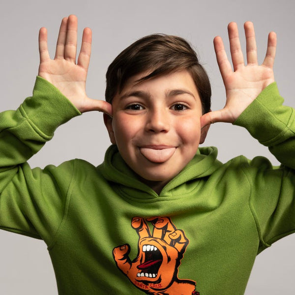 Santa Cruz Youth Screaming Hand Hoodie Apple Green