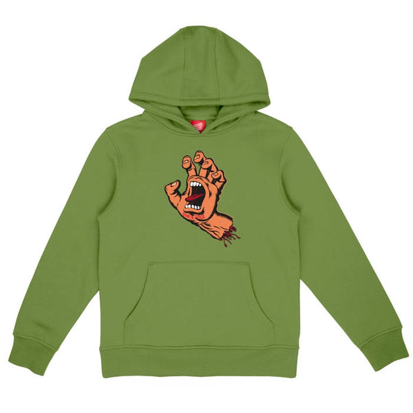 Santa Cruz Youth Screaming Hand Hoodie Apple Green
