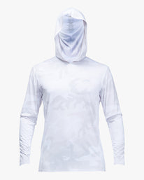 Billabong Mens Arch Mesh Hooded Rash Vest Medium White Camo Sample 50% Off C4MY52BIP2
