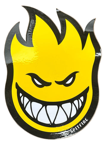 Spitfire Logo Stickers Fireball (Bighead) Large Yellow