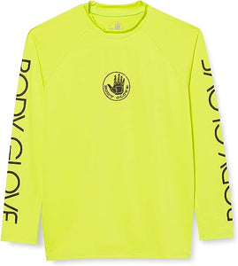 Body Glove Mens Long Sleeve Rash Black Medium 50% Off BGA-RSH-0017-LIME