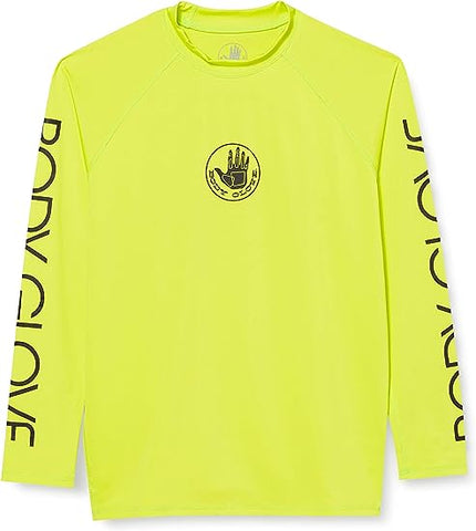 Body Glove Mens Long Sleeve Rash Black Medium 50% Off BGA-RSH-0017-LIME