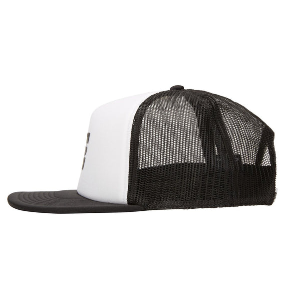 DC Shoes Men's Gas Station Trucker Cap Black/White