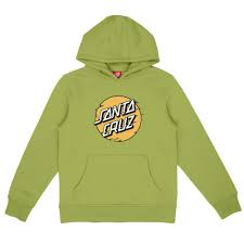 Santa Cruz Youth Pullover Hoodie Vivid Other Dot Front Apple