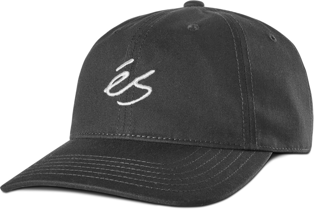 éS Mini Script Clipback Cap Black