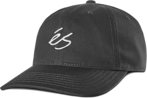 éS Mini Script Clipback Cap Black