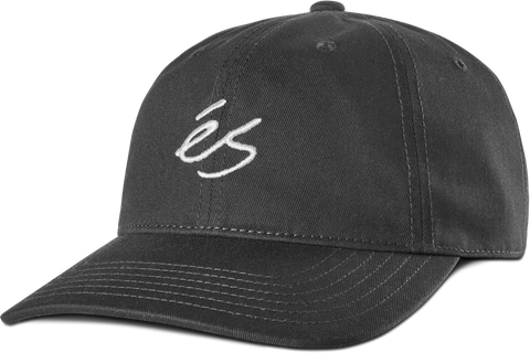 éS Mini Script Clipback Cap Black