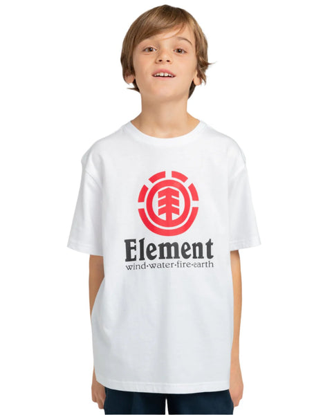 Element Boys Vertical Short Sleeve T-shirt White ELBZT00107-WBB0