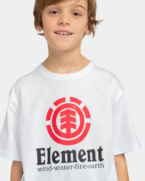 Element Boys Vertical Short Sleeve T-shirt White ELBZT00107-WBB0