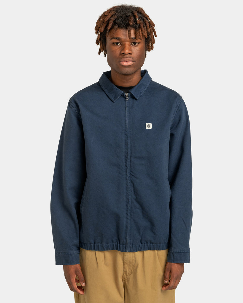 Element Mens Parker Denim Coaches Jacket Navy Medium Sample 50 off West French