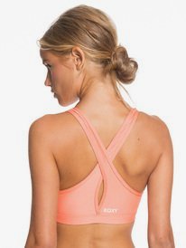 Roxy Lets Dance Sports Bra 3 Coral Sample 50% Off SERJKT03706 Small