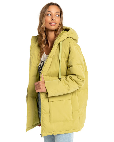 Billabong Women's Mad For You Technical Puffer Jacket Size S Lime SAMPLE 70% OFF!!!