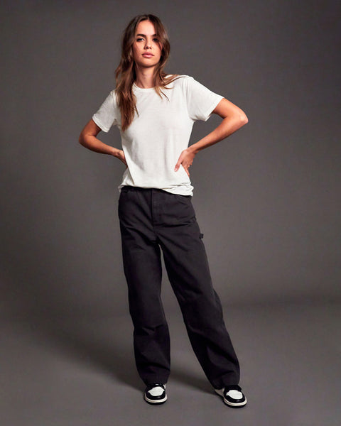 RVCA Stella Maxwell Ballin Chain Women's Trousers 26" SAMPLE Washed Black