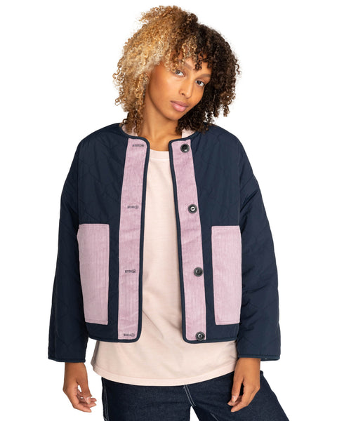Element Wolfboro Womens Augusta Fleece Reversible Jacket Small F3WAA6ELF2